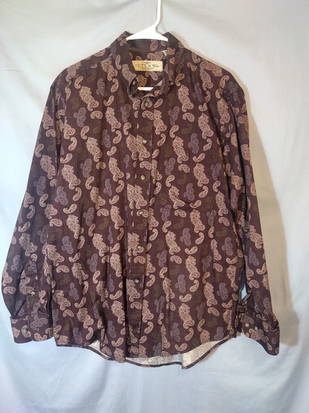 Cotton Mill Paisley Button Front Shirt